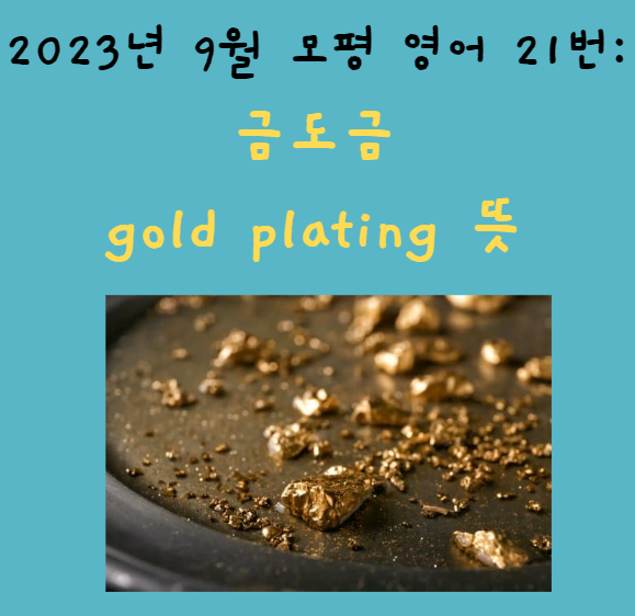 금도금 gold plating 뜻