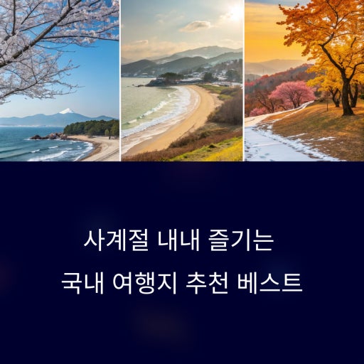 사계절 내내 즐기는 국내 여행법 (명소, 팁, 루트)