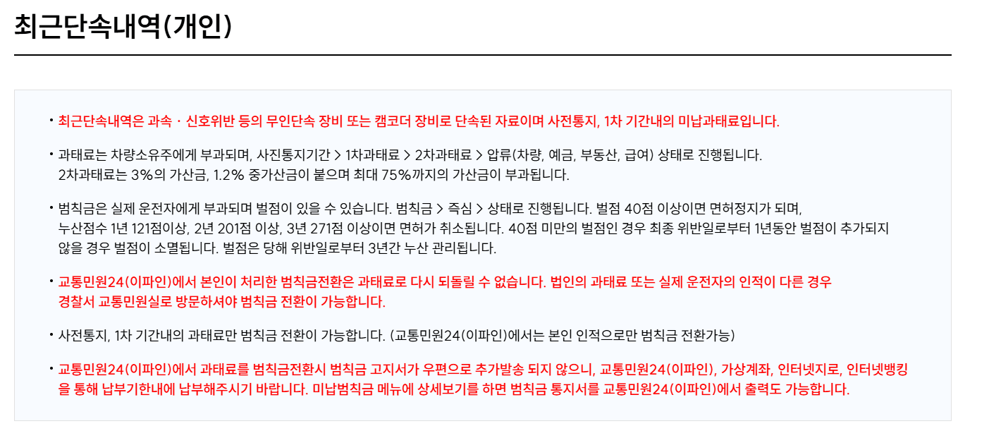 신호위반 실시간 조회