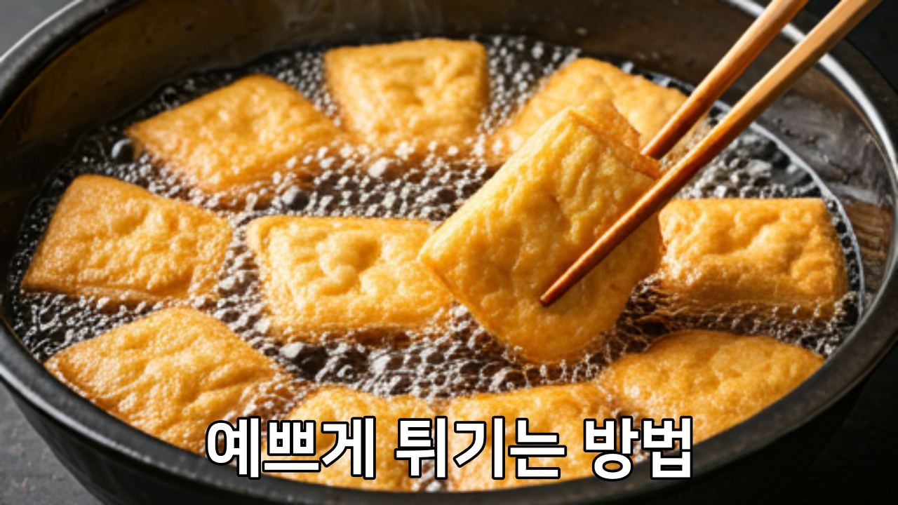 예쁘게 튀기는 방법 깔끔한 튀김 모양 흔드는 이유