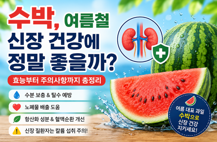 수박은 신장 건강에도 도움이 될까요?