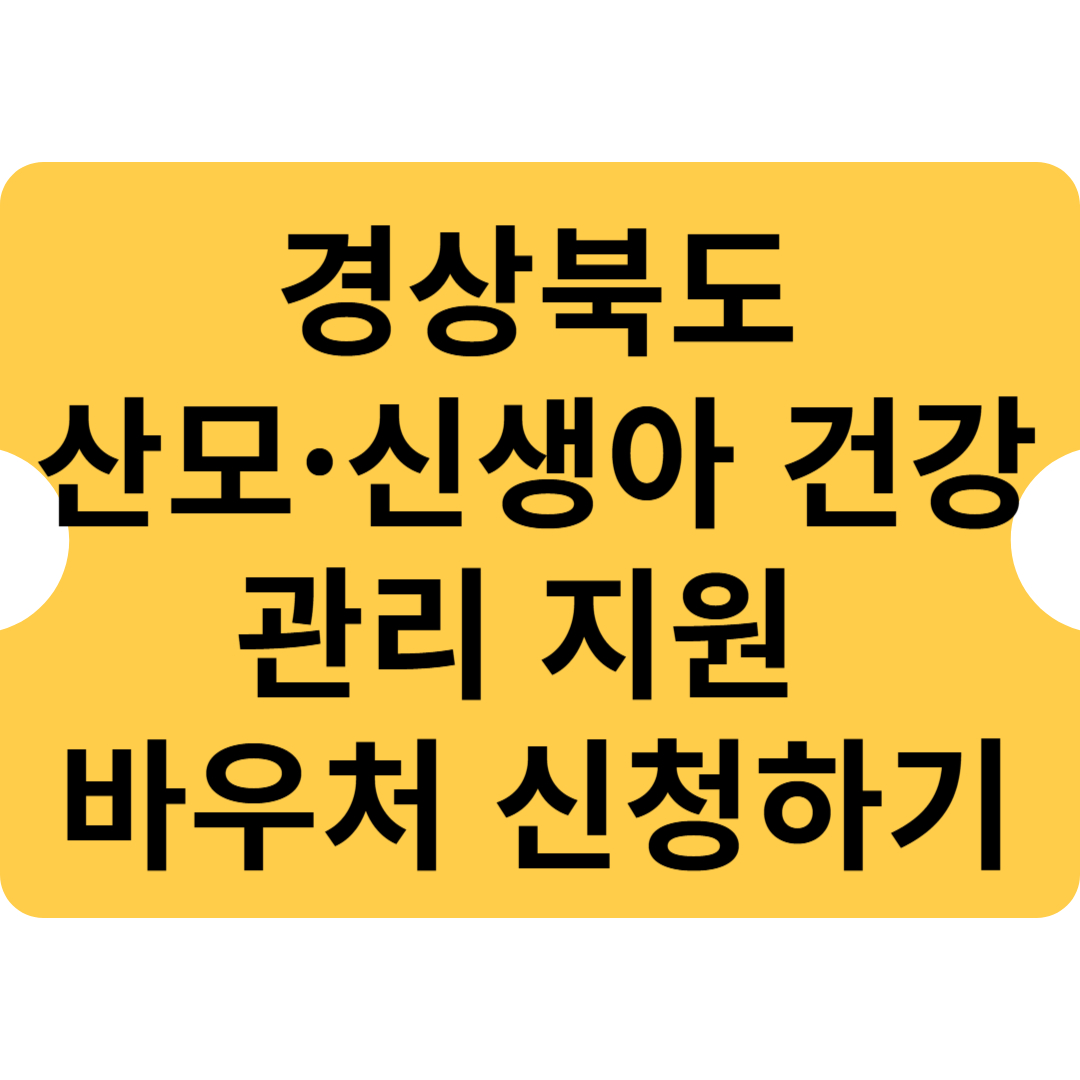 출산 후 걱정 끝! 경상북도 산모·신생아 건강관리 지원 바우처 신청하기
