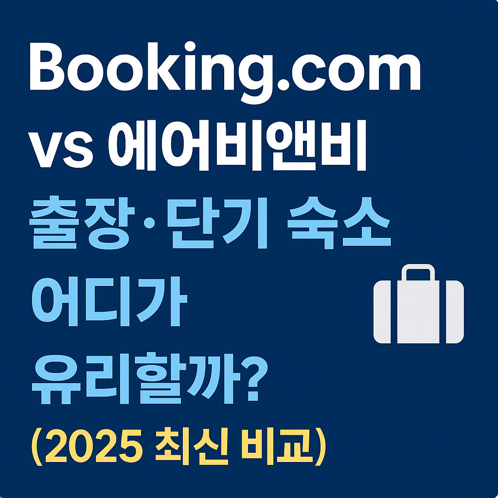 Booking.com vs 에어비앤비: 출장·단기 숙소 어디가 더 유리할까?