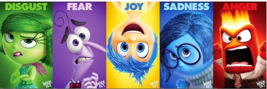 애니메이션 인사이드 아웃 감정들 모습