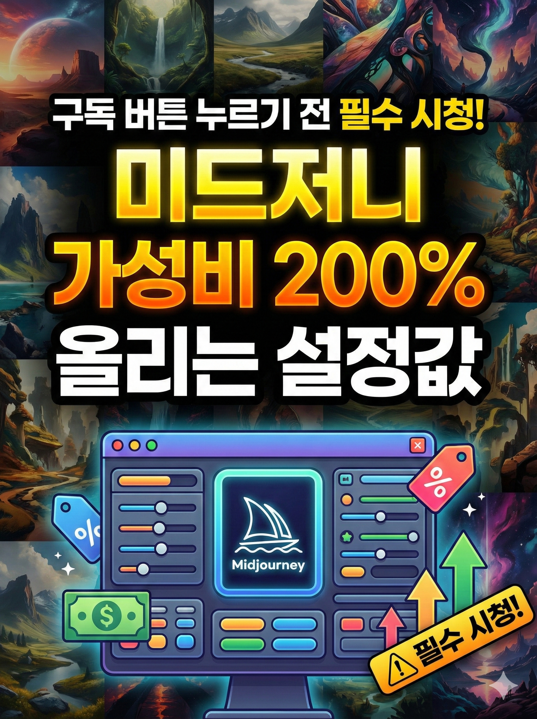 "구독 버튼 누르기 전 필수 시청! 미드저니 가성비 200% 올리는 설정값"