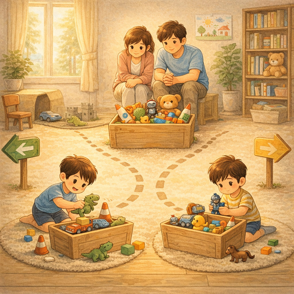 장난감 선택이 빠른 아이와 느린 아이의 차이