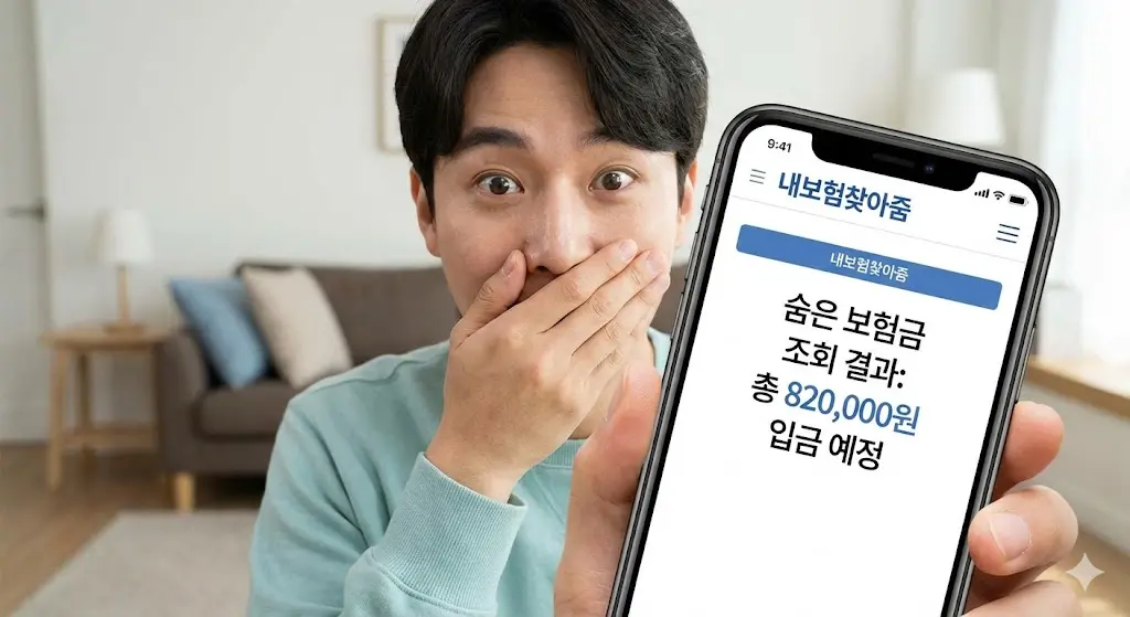 스마트폰 화면을 보고 입을 다물지 못하는 사람 이미지