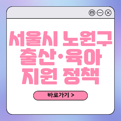 서울시 노원구 출산 육아 혜택