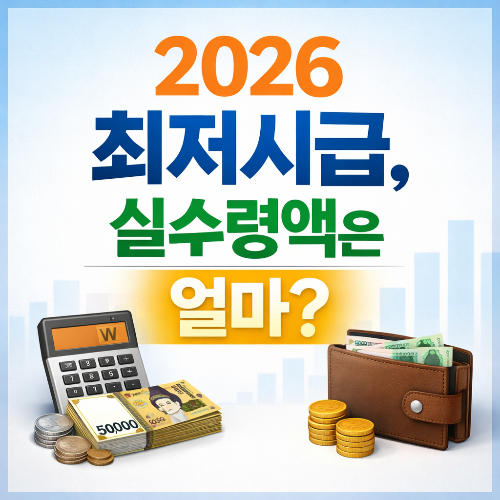 2026 최저시급 실수령액 시간대별 일급 주급 월급 실수령액 계산