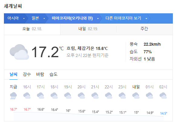일본 미야코지마 3월 날씨 옷차림 추천 여행지