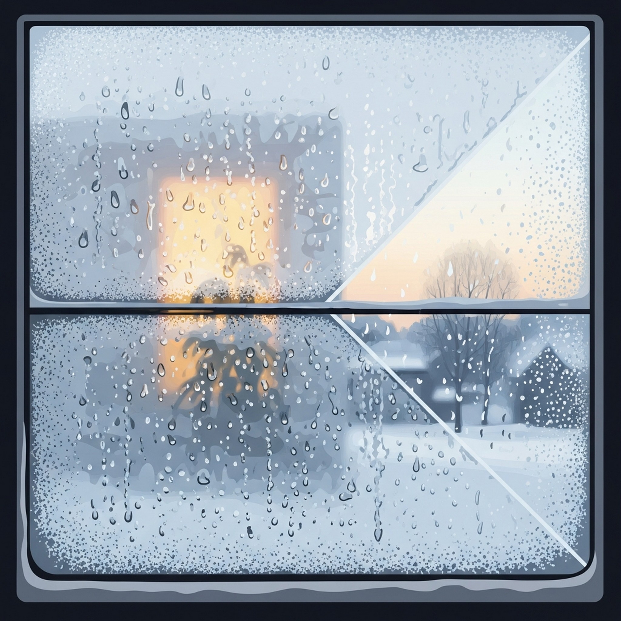 창문 결로 물방울