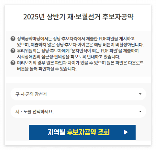 2025년 재보궐선거