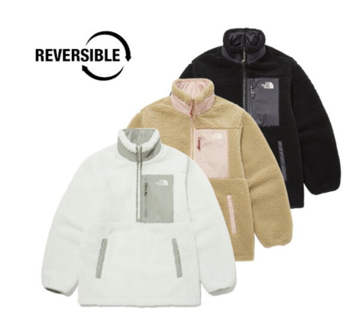 노스페이스 리버서블 플리스 아노락