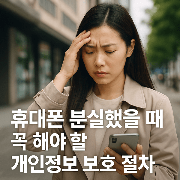 휴대폰 분실했을 때 개인정보 보호 절차 안내 썸네일