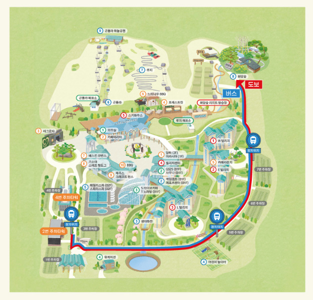 화담숲 지도 출처 화담숲 홈페이지 예약하기