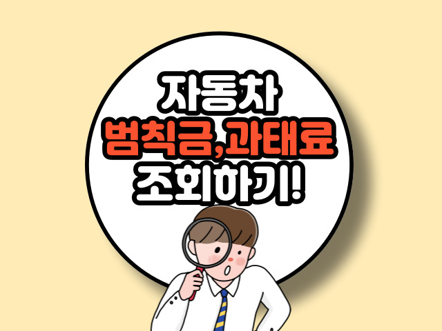자동차 범칙금, 과태료 조회