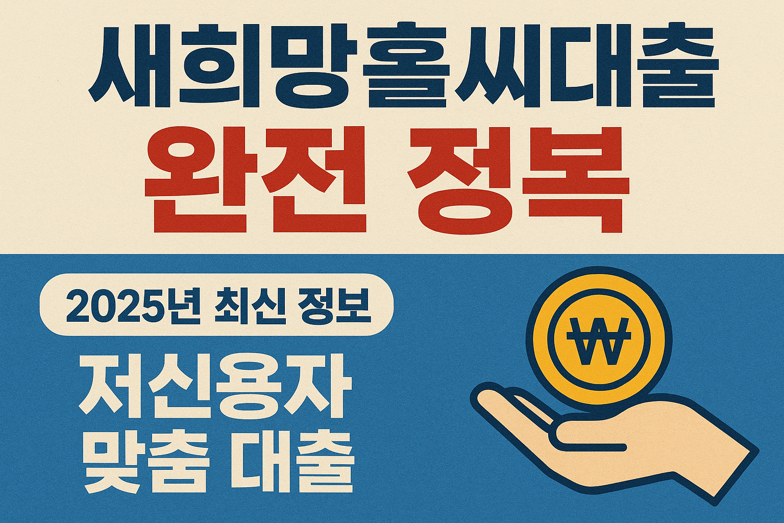 새희망홀씨대출 완전 정복