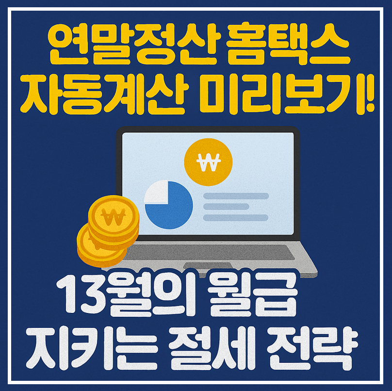 연말정산 홈택스 자동계산 미리보기! 13월의 월급 지키는 절세 전략 이미지