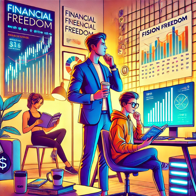 젊은 부자들이 토론하는 모습