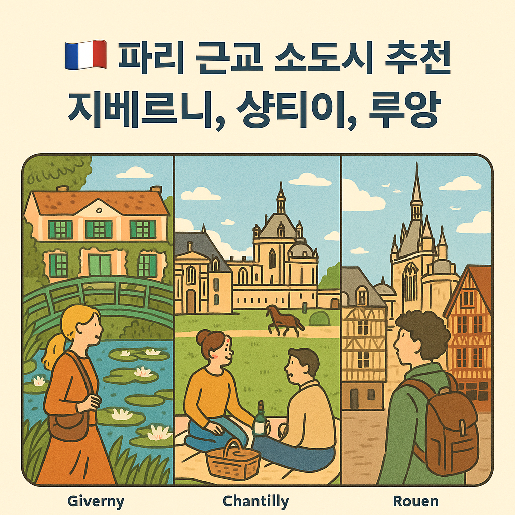 파리 근교 소도시 추천 지베르니, 샹티이, 루앙