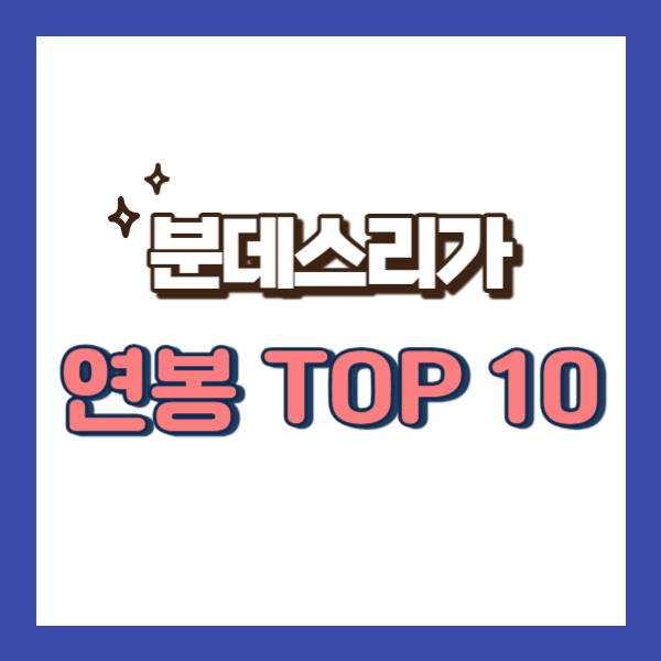 분데스리가 연봉 순위-썸네일