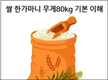 쌀 한가마니 무게80kg 기본 이해