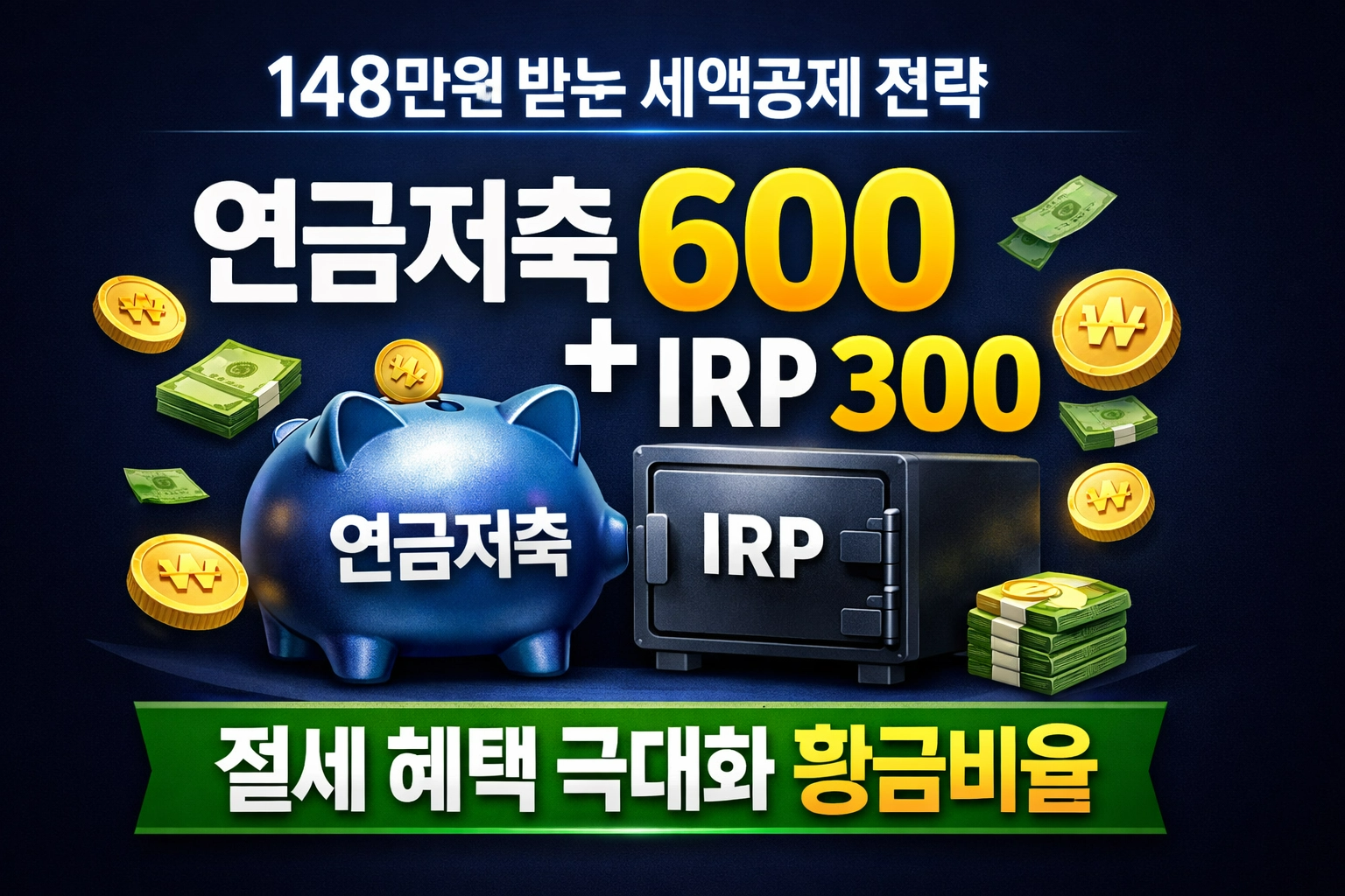 연금저축600만원IRP300만원 세액공제전략