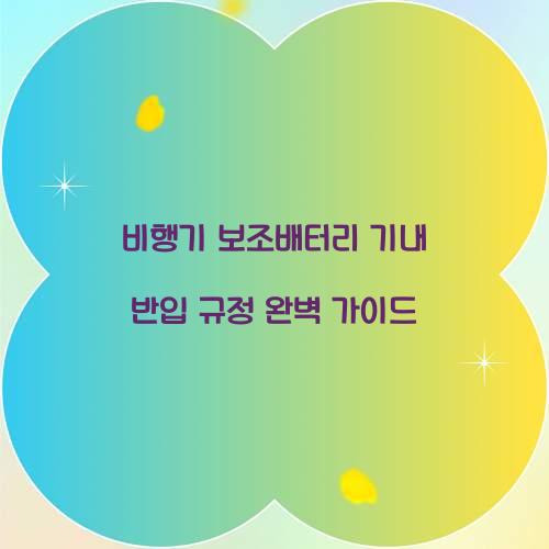 비행기 보조배터리