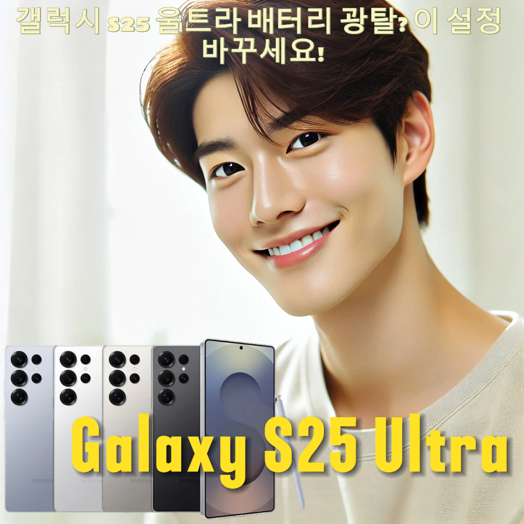 갤럭시 S25 울트라 배터리 광탈? 이 설정 바꾸세요!