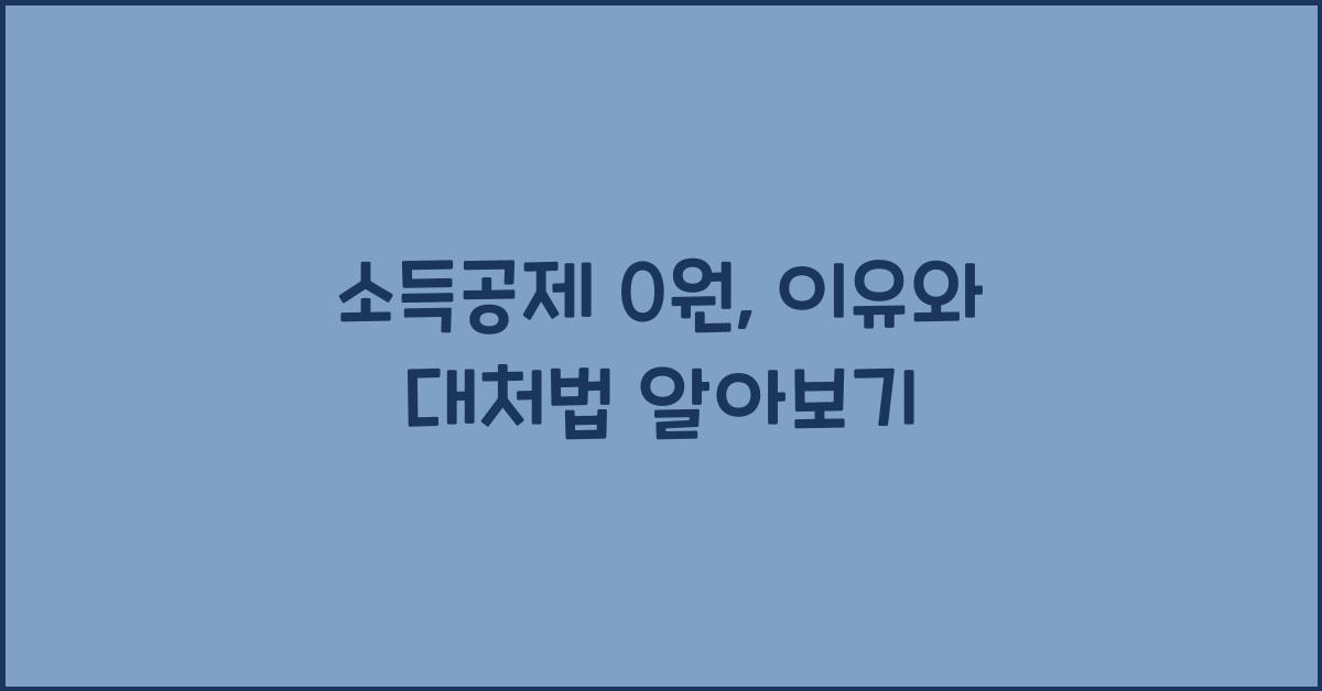 소득공제 0원