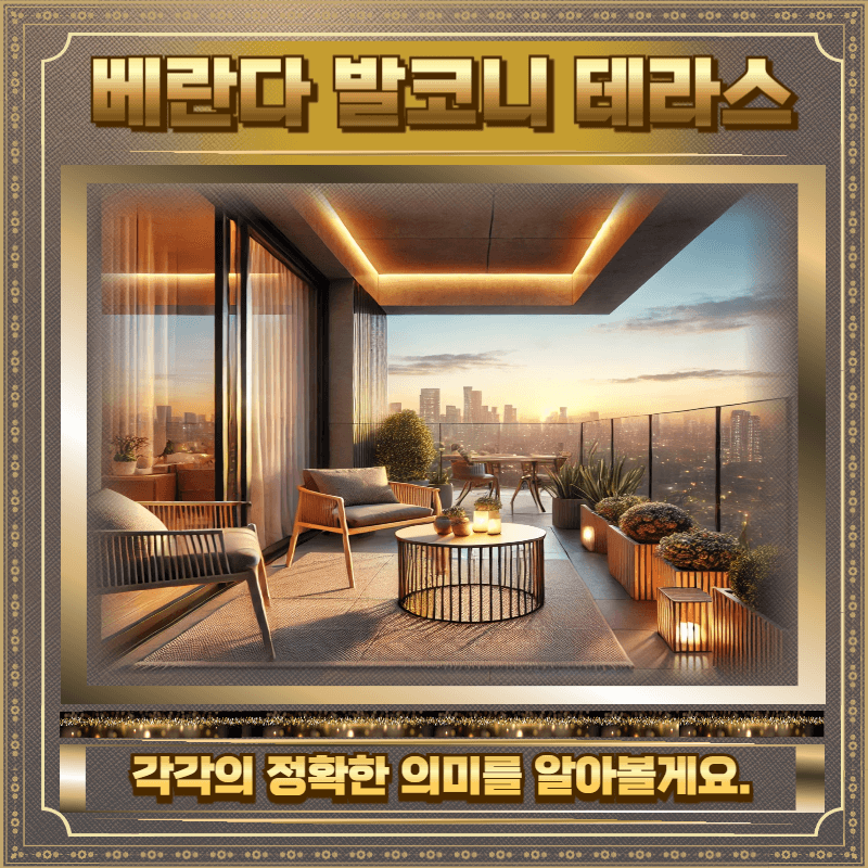 베란다 발코니 테라스 차이점