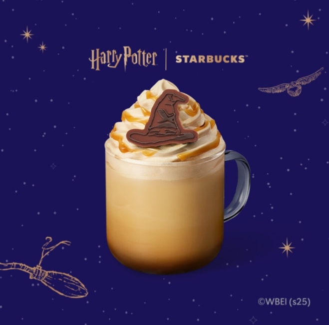 스타벅스 해리포터 신메뉴 - 호그와트 골든 바닐라 라떼 이미지/ 출처 - 스타벅스app