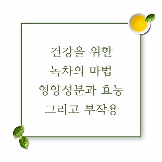 녹차의 영양 성분, 효능, 부작용