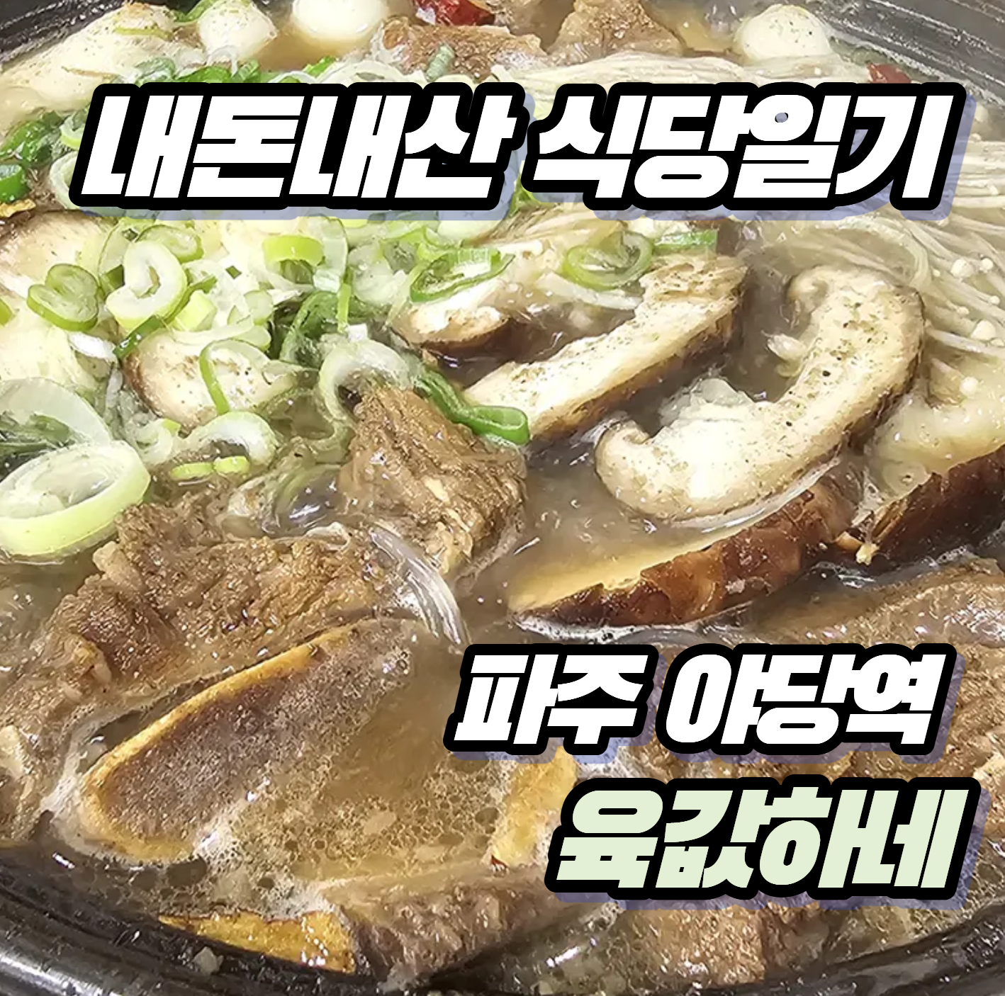 [내돈내산 식당일기] 파주 야당역 육값하네 후기