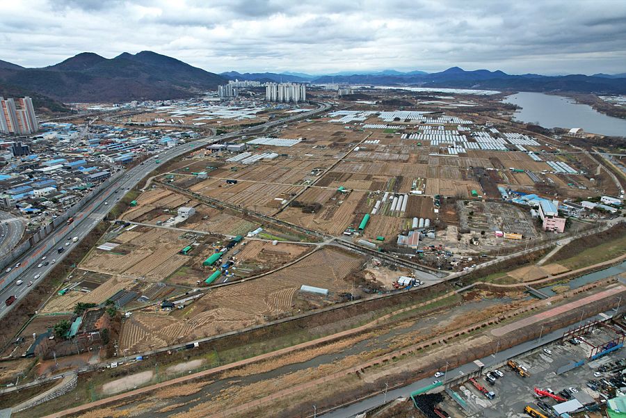 대구제2국가산단 대상지 전경(화원에서 옥포방면)