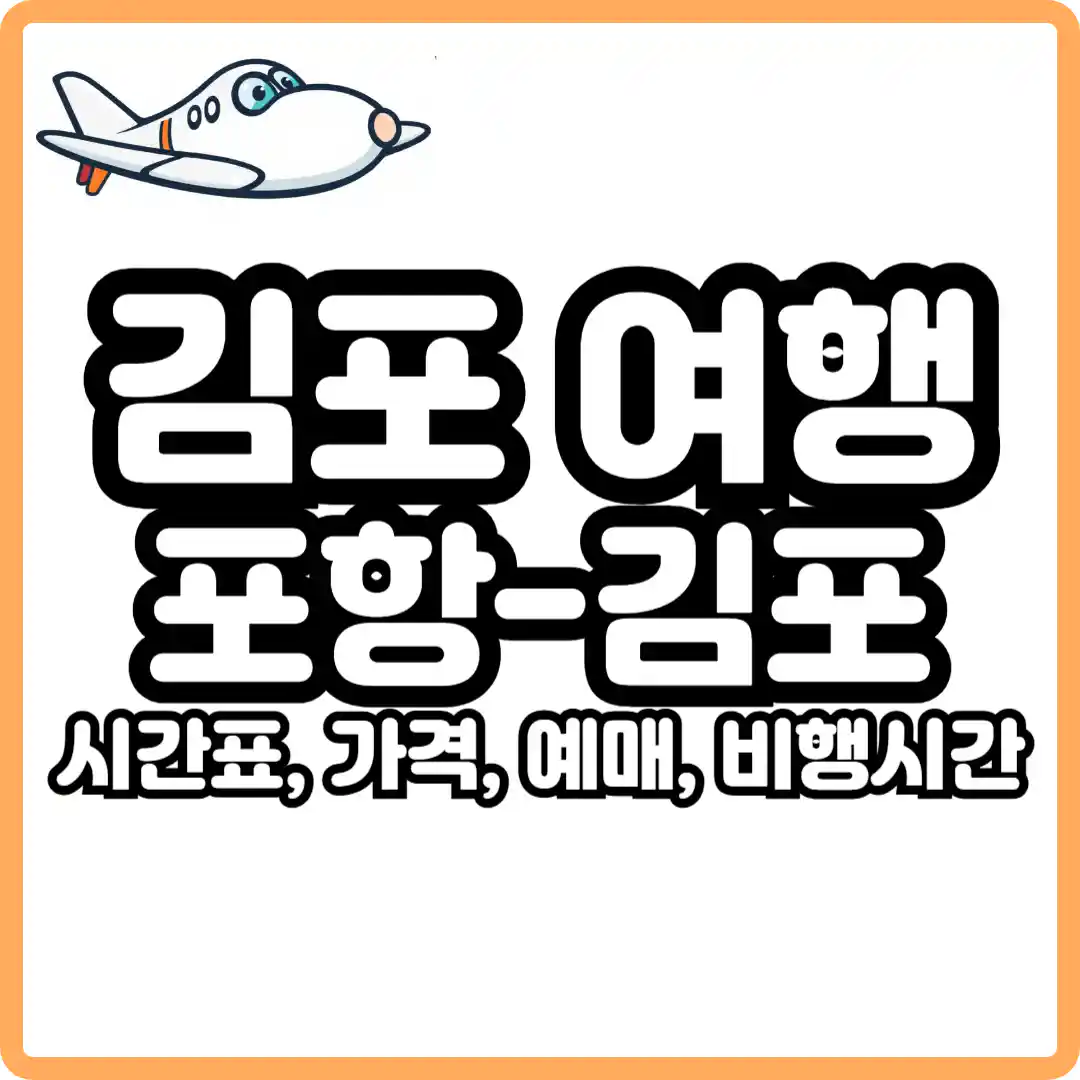 포항 김포 비행기