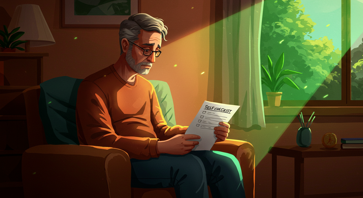 단순한 피로? 중년 우울증 자가진단 체크리스트로 확인하세요.