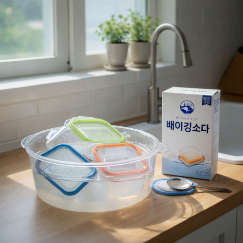 플라스틱 반찬통 냄새 제거, 햇볕과 베이킹소다로 완벽 해결
