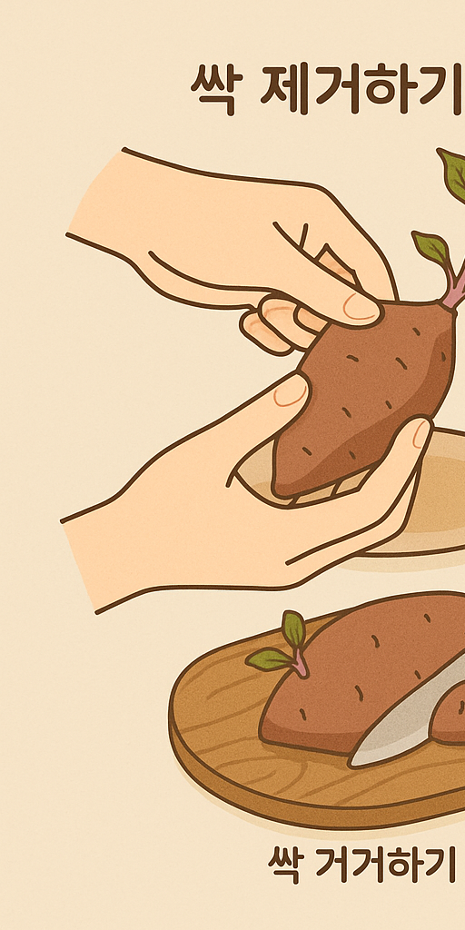 고구마 싹난거