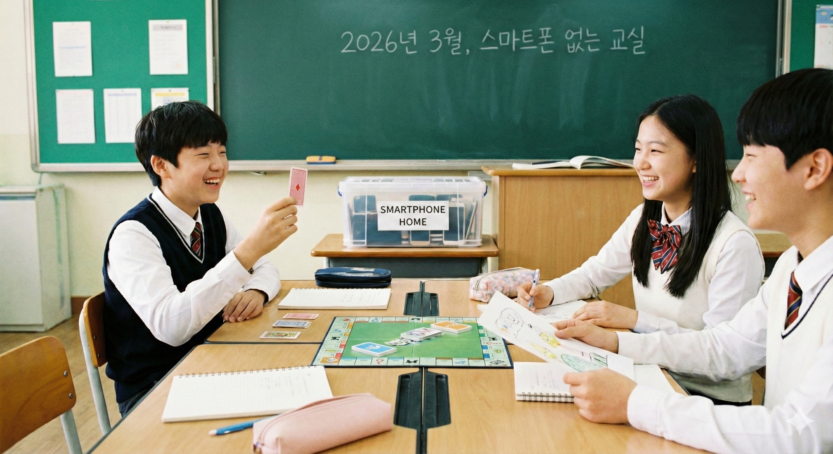 2026년 3월, 스마트폰 없는 교실 풍경