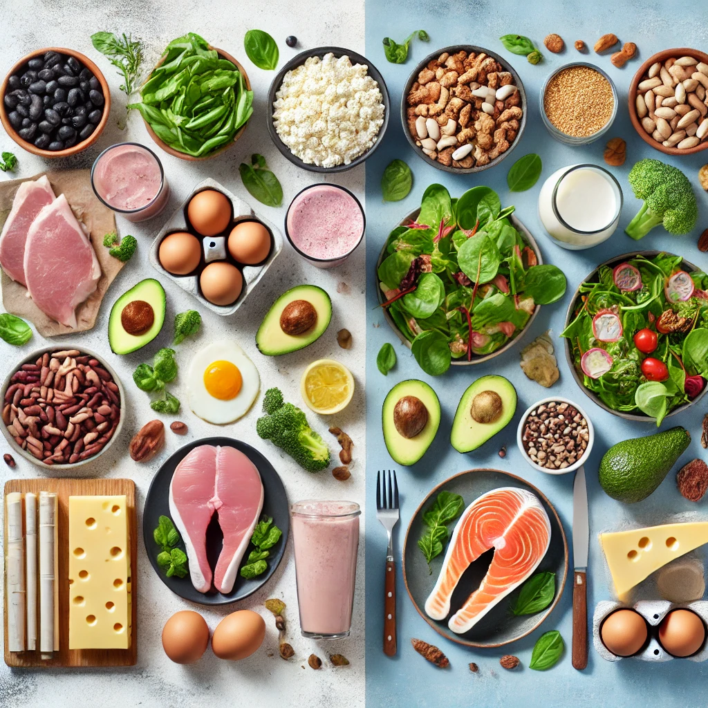 고단백식 vs 저탄수화물식 관련 사진