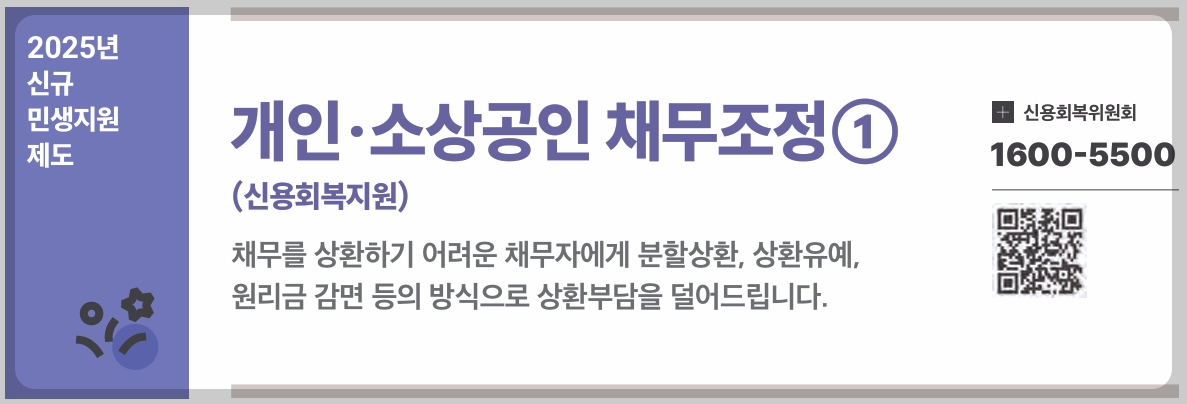 신용회복위원회 채무조정 안내