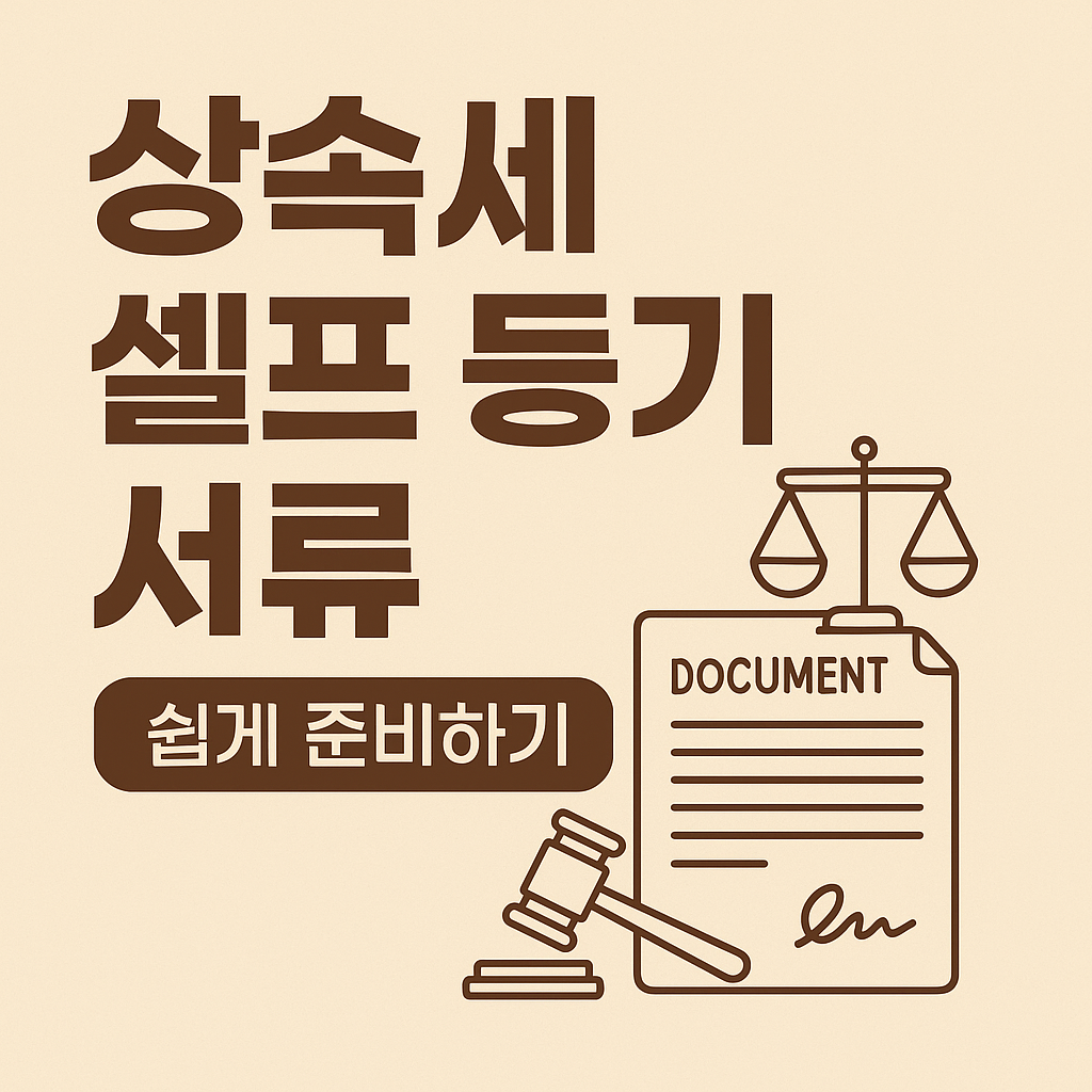 상속세 셀프 등기서류 준비방법 완벽 가이드