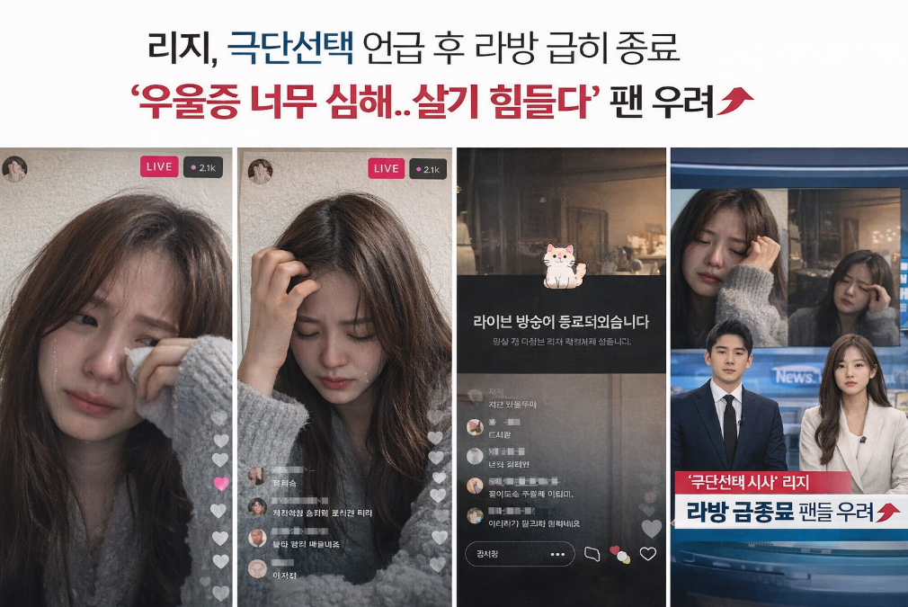 리지 극단선택 언급에 팬들 비상, 우울증 고백의 진실은?