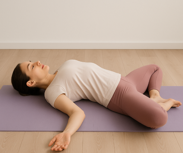 누워서-나비자세