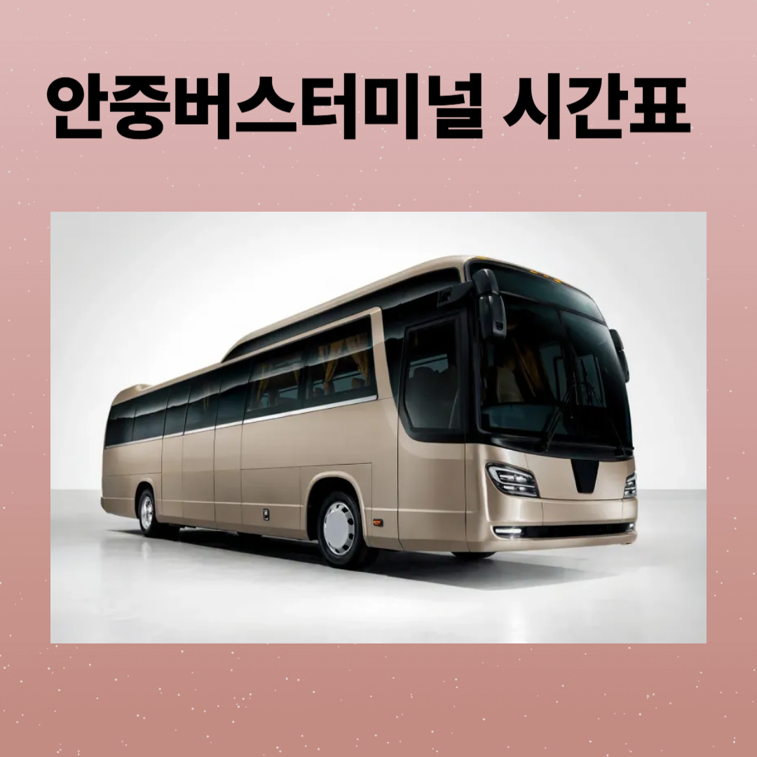 안중버스터미널 시간표 조회 및 예매, 주차장 정보 완벽 가이드