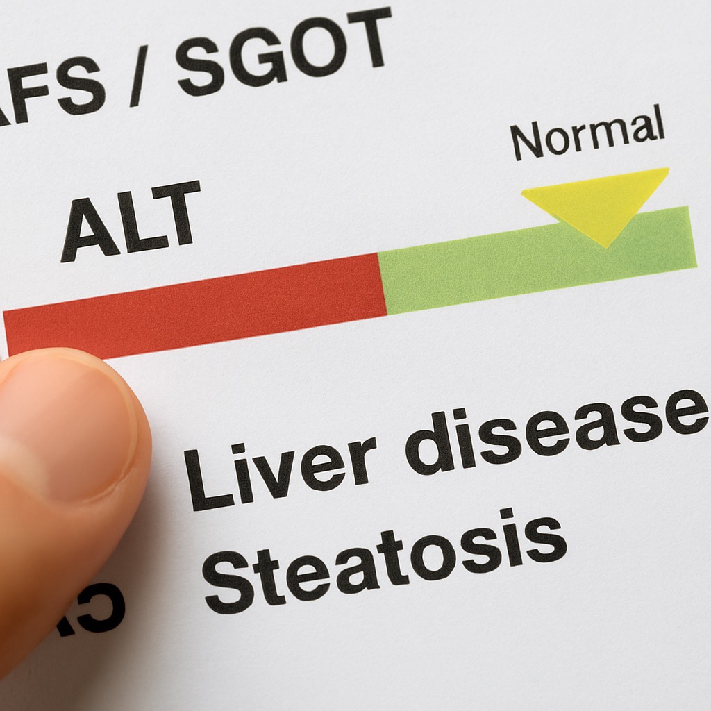 혈액검사 결과지를 바라보며 고민하는 남성(출처: 자체제작)