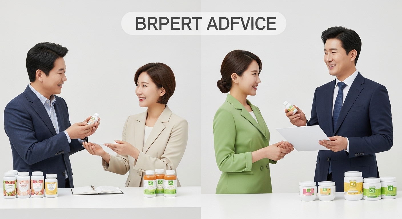 전문가 상담을 받는 소비자와 상담사