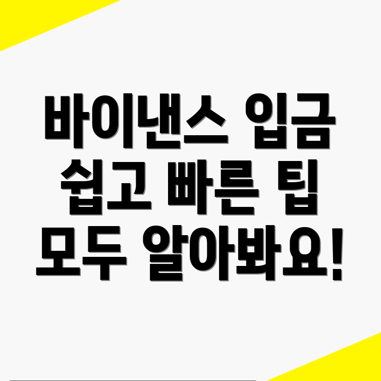 바이낸스 입금 방법