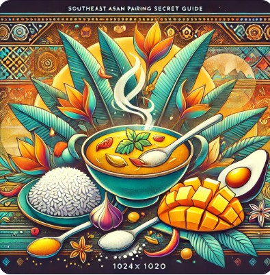 동남아 음식(카레,라이스,망고)